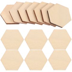【特価】CALLARON 木材チップ 木製スライス 100点セット DIY 木製カード 六角形 工芸品 天然木 デコレーション 飾り物 手芸材料