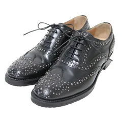 Churchs チャーチ シューズ ブラック サイズ:35.5(22.5cm) / バーウッド メット ウィングチップ レースアップ シューズ / BURWOOD MET ドレスシューズ スタッズ付き カーフレザー 【レディース】【中古】