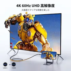 UGREEN USB Type C HDMI 変換ケーブル 4K@60Hz 1m ナイロン編み