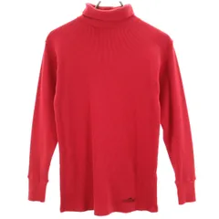 CALEE キャリー 日本製 長袖 タートルネック カットソー M レッド系 レディース 古着