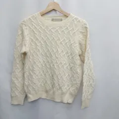 ◇ ⊇ UNITED ARROWS ユナイテッドアローズ ケーブル編み 長袖 ニット セーター サイズ ホワイト系 レディース E  【1505290052634】