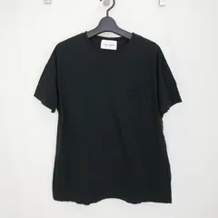 Vincent et Mireille ヴァンソン エ ミレイユ メンズ カットソー クルーネック 半袖ポケット Tシャツ 無地BLACK 40 MN16SC-06