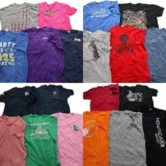 古着卸 まとめ売り カラーmix プリント 半袖Tシャツ 20枚セット (メンズ XL ) ナイキ チームロゴ 星条旗 英文字プリント 中古 古着 MY0946