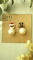 クリスマスセール♪サンタ&トナカイ ピアス