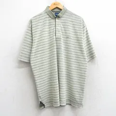XL/古着 半袖 ポロ シャツ メンズ 00s ALM パイル地 大きいサイズ 薄緑系他 グリーン 25may28 中古 トップス