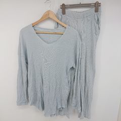 ◇ PATTERN TORSO antiqua ラフ感 リラックス カットソー パンツ セットアップ 上下 ライトブルー系 レディース P 【1306120001613】