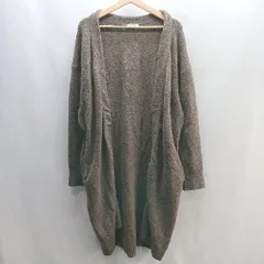 ◇ BEAUTY & YOUTH UNITED ARROWS 大人 秋 冬 ロング丈 長袖 ニットカーディガン サイズ表記なし ブラウン系 レディース E  【1406050069339】