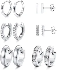 Jstyel[ジェイスタイル]レディースピアス フープリング スタッドピアス リングピアス 女性 カジュアル 両耳 耳飾り ジルコン お洒落 アクセサリー アレルギー対応