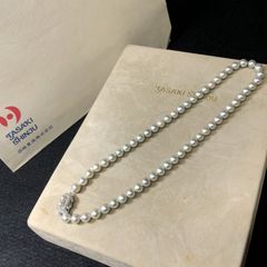 極美品/明細付】三越特選 黒蝶真珠 パールネックレス Black Pearl