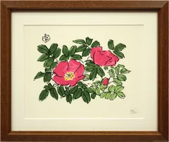 ☆坂本直行☆「 からまつそう 」ペン画　インチサイズ　未使用！ ☆坂本直行☆「 からまつそう 」ペン画 インチサイズ 未使用