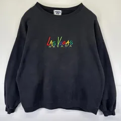 古着 90's/90年代 リー Lee スウェット トレーナー ロゴ刺繍 クルーネック プルオーバー 大きいサイズ XXL  ブラック メンズ