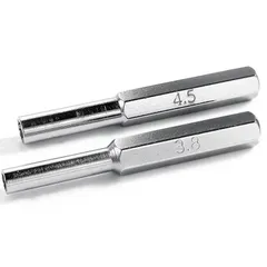 스크루드라이버 비트 디스어셈블리 스크루드라이버 4.5mm 3.8mm 분해 도구, 스테인리스 스틸, NGC/N64 등과 호환 가능, 내구성, 2개 세트 (실버)