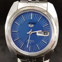 超レア！デッドストック SEIKO5 オートマチック デイデイト ブルー文字盤 未使用 美品