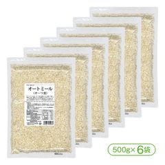 「大注目の発酵性食物繊維（β-グルカン）含有」オートミール（500g×6袋）