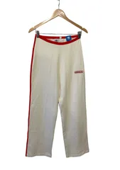 RE256【美品】adidas アディダス　パンツ　タグ付き　レギュラーフィット　ストレートレッグ　フルレングス　レギュラー　ホワイト　白　Lサイズ