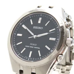 SEIKO セイコー DOLCE ドルチェ 5B21-0AC0 メンズ 腕時計 SS ブラック 黒文字盤 dolce radio wave control 中古 【ジャンク】
