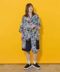 スカラーパリティ352116：パリティのモンスター柄 切替ハーフパンツ
