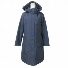 ユニクロ UNIQLO 美品 20AW ハイブリッドダウンコート 212-429461 フード ジップアップ M 紺 ネイビー X