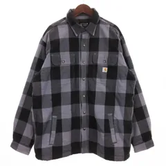 カーハート carhartt ジャケット 裏ボア ブロックチェック コットン グレー系 XL アウター ■GY11
