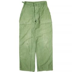US ARMY アメリカ軍 VINTAGE 1950s 13-STAR BUTTON BAKER PANTS ヴィンテージ 13スターボタン バックサテンベイカーパンツ S Olive 米軍 ボトムス g21423