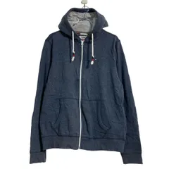 TOMMY JEANS ロゴ スウェット パーカー M ブルー トミージーンズ ジップアップ 古着卸 アメリカ仕入 a608-5349