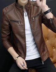 レザージャケット バイクジャケット PU メンズ 男性 ビンテージ コート オートバイ ジャケット カジュアル 秋冬 夏 冬 アウター 春 秋 大きいサイズ 50代 オフィス オーバーサイズ 男の子 カジュアル マルチジッパー 長袖 アウトドア 茶 ブラウン