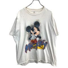 Disney styre 半袖 プリント Tシャツ XLサイズ ディズニーストア ミッキー ホワイト コットン 古着卸 アメリカ仕入 t2407-3960