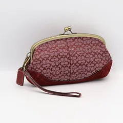 良品 コーチ ブラウン×パープル ポーチ OGH 2000000