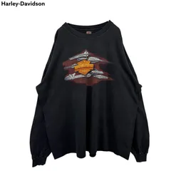 90s 00s USA製　Herley Davidson ハーレー　ロンT ヴィンテージ 00s HARLEY DAVIDSON MOTOR CYCLES TRENTON WORLD