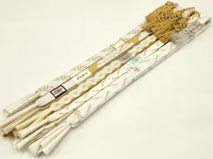 平和屋着物●和装小物　上質な帯締め5本セット　礼装用　千晃　高麗組 綾出し　笹浪組　金銀糸　亀房付き　逸品　未使用　AAAY6015ay