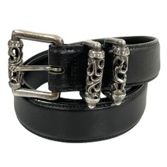 CHROME HEARTS クロムハーツ BLT ROLLER 1.5 3PC シルバーローラーバックル レザーベルト インボイス付属 ブラック 30 正規品 / 40162