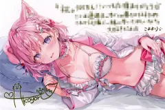 【中古】ポストカード 博衣こより 箔押し複製サイン＆メッセージ入りももこ描き下ろしポストカード 「バーチャルYouTuber ホロライブ 博衣こより 100万人記念フルセット」 購入特典