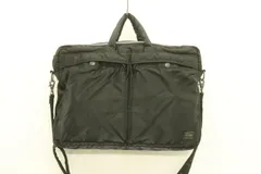 【中古】 PORTER メンズビジネスバッグ -- TANKER 2WAY BRIEFCASE PORTER -- 黒 ブラック ロゴ