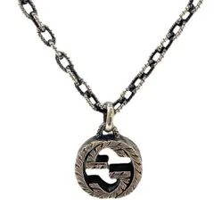 GUCCI グッチ 455307 インターロッキングG ネックレス アラベスク ペンダント アクセサリー ジュエリー 小物 Ag925 シルバー系