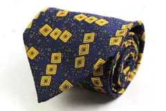ジャンニ・ヴェルサーチ ブランド ネクタイ ドット 小紋柄 シルク イタリア製 PO メンズ ネイビー Gianni Versace 【中古】