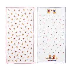 新品 [ミキハウス] ガーゼタオルセット 沐浴 お風呂 ガーゼ タオル 2枚組 綿100％ 日本製 35×70cm 出産準備 男の子 女の子 ベビー キッズ 赤ちゃん ベビー服 46-8401-148 白