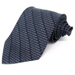 クリツィア ブランドネクタイ 総柄 ロゴグラム柄 シルク メンズ ネイビー KRIZIA 【中古】