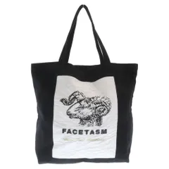 FACETASM (ファセッタズム) 22AW×KOSUKE KAWAMURA SHEEP LOGO TOTE BAG KK-BAG-U01 シープペーパーロゴトートバッグ ブラックのサムネイル