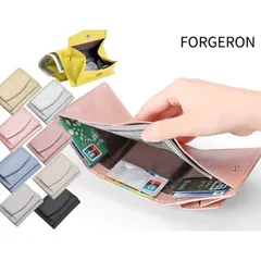 FORGERON 本革 三つ折りミニウォレット ミニマムウォレット ミニマム財布 カードケース コインケース 札入れ BOX型小銭入れ ミニ財布 三つ折り財布 三つ折りウォレット RFID スキミング防止 小型3つ折り財布 メンズ レディース[672R]