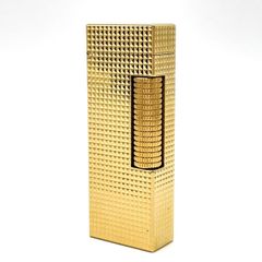 【K682】Dunhill（ダンヒル）/ローラー式/ガスライター/ゴールド/火花確認み