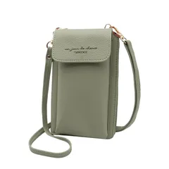 【新品】 BOOMIE オールインワンポーチ スマートフォンポーチ クロスボディバッグ スマホポーチ レディース 多機能財布 カード5枚収納 斜めがけ 軽量 PUレザー ミニショルダーバッグ (グリーン, M) 1