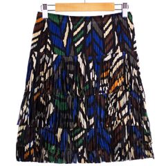 【ISSEY MIYAKE】 イッセイミヤケ PLEATS PLEASE プリーツプリーズ PP23-JG659 フリンジ ミニスカート サイズ5 レディース マルチカラー 【中古品】 USED-AB 【9356】