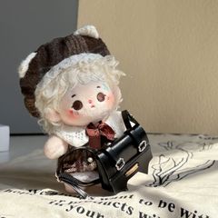 10cmぬい服 ぬいぐるみ服 格子柄 4点セット 棉花娃娃 cotton doll 10cmdollドール衣装 綿人形かわいい着せ替えぬいぐるみ