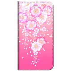 iPhone17 iPhone16  他 手帳型 ケース 枝垂桜 ★ iPhone SE 8 13 12 他 iPhone各機種対応可能 スマホケース ★ 5r