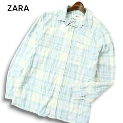 【新品 未使用】 ZARA ザラ マン 現行タグ★ 通年 RELAXED FIT 長袖 チェック シャツ Sz.L メンズ