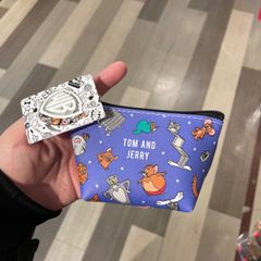 値下げ！トムとジェリー　三角ミニポーチ　ブルーチラシ