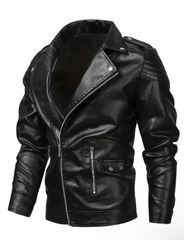 革ジャン レザージャケット ライダースジャケット メンズ 50代 オートバイ バイク 大きいサイズ 男性 スリムフィット 斜めジッパー PU ジャケット カジュアル 春 夏 秋 冬 秋冬 アウター ダブル おしゃれ コート ブラック 長袖ジャケット アウター