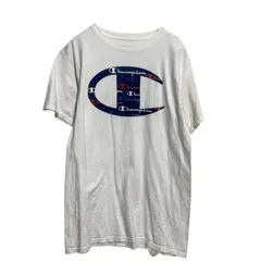 Champion 半袖 プリントTシャツ S ホワイト チャンピオン ビッグロゴ 古着卸 アメリカ仕入 a703-5601