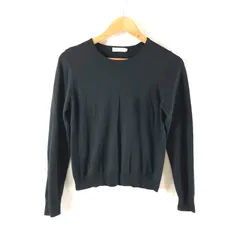 アースミュージック＆エコロジー earth music&ecology ニット 長袖 リブ 無地 黒 Mサイズ 2025071600063