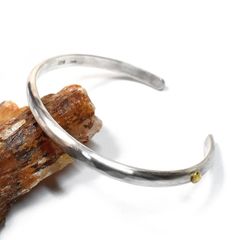 バングル厳選】ヴィンテージ シルバー 太め 金パーツ付き 1点もの 